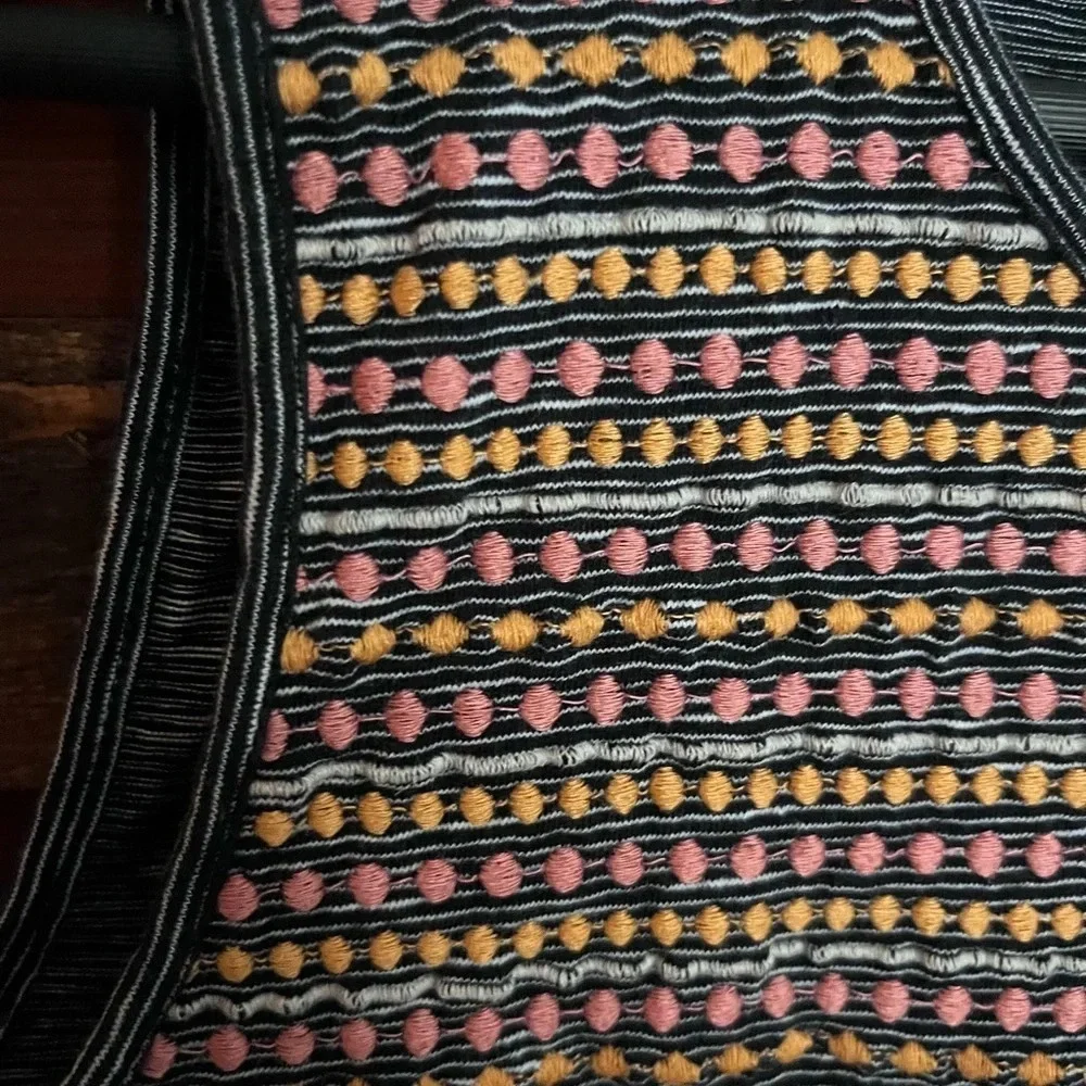 Talbots women’s tank sleeveless blouse Large Petite embroidered striped summer - Picture 3 of 6